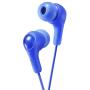 JVC Gumy in Ear Earbud Headphones, Powerful Sound, Comfortable and Secure Fit, Silicone Ear Pieces S/M/L - HAFX7A (Blue) One Size