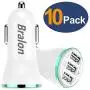 Bralon USB Car Charger[10-Pack],18W/3.4A Rapid Car Charger with Smart ID Compatible with iPhone 11/11 Pro/11 Pro Max/Xs/Xs max/Xr/X/8/7 iPad Pro/Air/Mini Galaxy Note S10/S9/S8/S7 LG Nexus and More