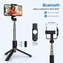 Yoozon Selfie Stick Bluetooth, Extendable Selfie Stick with Wireless Remote and Tripod Stand Selfie Stick for iPhone X/iPhone 8/8 Plus/iPhone 7/iPhone 7 Plus/Galaxy Note 8/S8 /S8 Plus/Google More