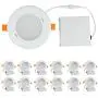 OSTWIN 4 Inch LED Gimbal Recessed Light with Junction Box 9W (45W Eqv) Dimmable Thin Adjustable LED Recessed Light 585lm, 3000K (Warm Light), ETL and Energy Star Listed, Pack of 12 OSTWIN 4 Inch LED Gimbal Recessed Light with Junction Box 9W (45W Eqv) Dimmable Thin Adjustable LED Recessed Light 585lm, 3000K (Warm Light), ETL and Energy Star Listed, Pack of 12