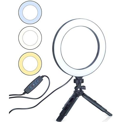 yerflew Selfie LED Ring Fill Light Photo Video Dimmable Lamp On-Camera Video Lights