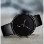 Mens Watches Ultra-Thin Minimalist Waterproof-Fashion Wrist Watch for Men Unisex Dress with Leather Band