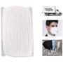 Hollosport Elastic String for Masks 1/4 Inch White, 100M Flat Soft Elastic Cord Rope Band for Craft Sewing, Prime