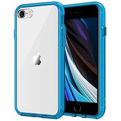 JETech Case for Apple iPhone SE 2020 2nd Generation, iPhone 8 and iPhone 7, 4.7-Inch, Shockproof Bumper Cover, Anti-Scratch Clear Back, Blue