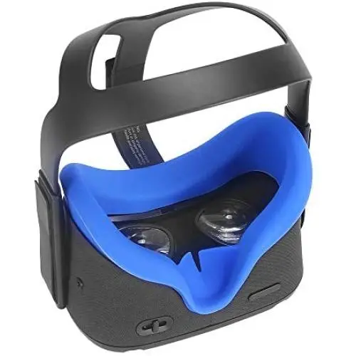 MASiKEN Face Mask for Oculus Quest, Professional Silicone Face Cover, Face Pad Sweatproof Lightproof Washable (Blue) MASiKEN Face Mask for Oculus Quest, Professional Silicone Face Cover, Face Pad Sweatproof Lightproof Washable (Blue)