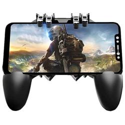 NOLOGO Fssh-mlx PUBG Mobile Phone Six-Finger Gaming Trigger Shooter Gamepad L1R1 Controller Game Fire Button for XS Max Android