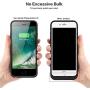 QTshine Battery Case for iPhone 6/6s/7/8, Upgraded [6000mAh] Protective Portable Charging Case Rechargeable Extended Battery Pack for Apple iPhone 6/6s/7/8 (4.7) - Black