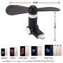 Mini Phone Fan, Wuedozue 180 Rotating Portable Cool Cooler Mobile Phone Fan Compatible with iPhone 11/11 Pro/11 Pro Max/X/Xs/Xr / 8/8 Plus / 7/7 Plus / 6 / 6s / iPad and More (Black)