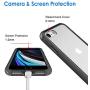JETech Case for Apple iPhone SE 2020 2nd Generation, iPhone 8 and iPhone 7, 4.7-Inch, Shockproof Bumper Cover, Anti-Scratch Clear Back, Dark Grey