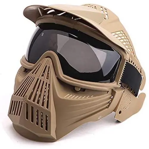 Anyoupin Paintball Mask, Airsoft Mask Full Face with Goggles Impact Resistant for Airsoft BB Hunting CS Game Paintball and Other Outdoor Activities