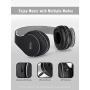 Over Ear Bluetooth Headphones, WXY Wireless Headset V5.0 with Built-in Mic, Micro TF, FM Radio, Soft Earmuffs & Lightweight for iPhone/Samsung/PC/TV/Travel (Black-Gray)