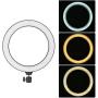 Qiilu LED Ring Light, 10 inch LED Ring Light Living Broadcast Selfie Fill Lamp Dimmable 3 Light Modes(Aluminum Alloy)