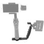 PERGEAR Mini Dual Grip for Zhiyun Smooth Q2 Crane 2 with Two Cold Shoes and 1/4" Screw for Zhiyun Crane 2 Crane Plus Crane M and Other Handheld Gimbal Which Has 1/4 Screw