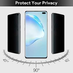 Galaxy S10+ 3D Curved Privacy Tempered Glass Screen Protector, Defender 9H Hardness Case Friendly Anti-spy Peeking Tempered Glass Screen Protector, for Samsung Galaxy S10+ (6.4")