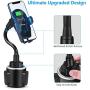 WALOTAR Wireless Car Charger-Cup Phone Holder Mount,Automatic Infrared Smart Sensor Clamping Qi 10W 7.5W Fast Universal Adjustable Cell Phone Wireless Charging Air Vent Cradle