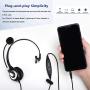 Arama Cell Phone Headset w/Lightweight Secure-Fit Headband, Pro Noise Canceling Mic and in-line Controls 3.5mm Headset for iPhone, Samsung, LG, HTC, BlackBerry Mobile Phone and iPad Tablets (A600MP)