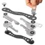 Smart Compact Key Organizer Holder Keychain - Made of Carbon Fiber & Stainless Steel - Pocket Organizer Up to 28 Keys - Lightweight & Strong - Includes Bottle Opener, Carabiner, Cash Fob & More