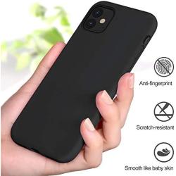 Miracase Liquid Silicone Case Compatible with iPhone 11 6.1 inch(2019), Gel Rubber Full Body Protection Shockproof Cover Case Drop Protection Case (Light Black)