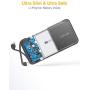Luxtude PD Power Bank Portable Charger for iPhone, iPad and Android, Ultra Slim 10000mAh Battery Pack Built in Lightning & Micro USB Cables, Apple Certified 18W Power Delivery Portable Phone Charger.