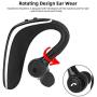 TechKen Bluetooth Headset, Newest BT5.0 Ear Piece Wireless Driving | Office | Business Headsets Compatible with iPhone, Android, and Other Leading Smartphones