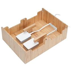 MobileVision 10-Port Bamboo Charging Station Includes 2 Powermod 5 USB Port Chargers for Smartphones & Tablets
