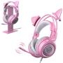 SOMIC G951s Pink Stereo Gaming Headset and Pink Headphone Stand for PS4, Xbox One, PC, Mobile Phone, 3.5MM