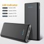 Portable Charger Power Bank 26800mAh High Capacity Ultra Compact External Battery Pack with 2 USB Ports, 4 LED Indicator Portable Phone Charger for iPhone, Samsung Galaxy, Android Phone and Tablet