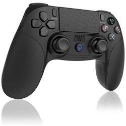 TUTUO Wireless Controller for PS4/PS4 Pro/PS4 Slim, Bluetooth Gamepad with Dual Shock Joystick and Audio Function Remote Control Playstation 4- Black