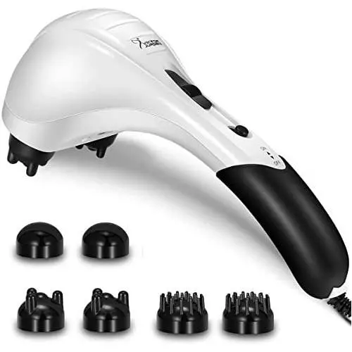 VIKTOR JURGEN Handheld Back Massager - Double Head Electric Full Body Massager - Deep Tissue Percussion Massage for Muscles, Head, Neck, Shoulder, Back, Leg, Foot -Best Gifts for Women/Men VIKTOR JURGEN Handheld Back Massager - Double Head Electric Full Body Massager - Deep Tissue Percussion Massage for Muscles, Head, Neck, Shoulder, Back, Leg, Foot -Best Gifts for Women/Men