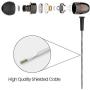 Betron ELR50 Noise Isolating Earphones, in Ear Earbud Headphones with Carry Case, Enhanced Bass Sound with 3 Different Sized Earbuds, Compatible with iPhone, iPad, Samsung and Mp3 Players, Black