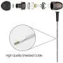 Betron ELR50 Noise Isolating Earphones, in Ear Earbud Headphones with Carry Case, Enhanced Bass Sound with 3 Different Sized Earbuds, Compatible with iPhone, iPad, Samsung and Mp3 Players, Black