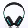 Wireless Headset with Mic,Foldable Bluetooth Headphone with 3.5mm Audio Jack for PC/iPhone/Android Smartphones Computers(Black+Blue)