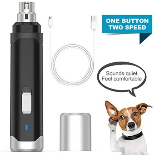 oneisall Dog Nail Grinder - Upgraded 2 Speed Quiet USB Rechargeable Professional Pet Nail Trimmer Paws Grooming & Smoothing Claw Care for Small Medium Large Dogs & Cats oneisall Dog Nail Grinder - Upgraded 2 Speed Quiet USB Rechargeable Professional Pet Nail Trimmer Paws Grooming & Smoothing Claw Care for Small Medium Large Dogs & Cats