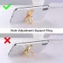 pzoz Metal Cell Phone Finger Ring Stability Holder Back Stand Collapsible Hand Grip Knob Loop Universal Car Mount Hook Kickstand 360 for iPhone Samsung Galaxy Mobile Cute Accessories (Gold)