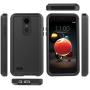 AMENQ Case for LG Aristo 2/LG Tribute Empire/LG Tribute Dynasty/LG Rebel 3 L158VL/LG Rebel 4 LTE, 3 in 1 Heavy Duty Shockproof with Rugged Hard PC and TPU Bumper Protective Armor Phone Cover-Black