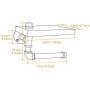 gotonovo Industrial Pipe Toilet Paper Holder with Wooden Shelf and Cast Iron Pipe Hardware for Bathroom Washroom Wall Mounted Kit Commercial Metal Rustic