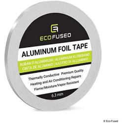 Premium Adhesive Aluminum Foil Tape - for Heating and Air Conditioning Repairs - Thermally Conductive - Flame/Moisture/Vapor Resistant - Heat and Light Reflective - Arts and Crafts, Home Interior