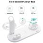 Wireless Charger, 3 in 1 Wireless Charging Station, Charging Dock for iPhone/AirPods, Qi-Certified Fast Wireless Charging Stand iPhone 11/11Pro/11Pro Max/X/XS/XR/Max / 8/8 Plus Samsung (White)