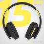 PowerLocus Bluetooth Over-Ear Headphones, Wireless Stereo Foldable Headphones Wireless and Wired Headsets with Built-in Mic, Micro SD/TF, FM for iPhone/Samsung/iPad/PC (Black/Yellow)