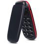 Ushining Unlocked Flip Phone 3G Tmobile Flip Phone Big Icon Easy to Use Flip Cell Phones Unlocked for Kids or Backup Phone (Black)