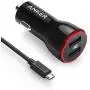 Anker 24W Dual USB Car Charger PowerDrive 2 + 3ft Micro USB to USB Cable Combo for Galaxy S7/S6/Edge/Plus, Note 5/4, LG, Nexus, HTC and More, Black