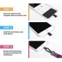Phone Lanyard Universal Crossbody Cell Phone Lanyards Multifuctional Nylon Patch Adjustable Shoulder Neck Strap Compatible with Most Smartphones (Purple)