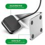 CAVN Compatible with Samsung Galaxy Watch Charger 42mm 46mm Gear S3 Charger Dock Stand, Replacement Aluminum Charging Cable Cord Station Cradle Base with 4.2ft USB Accessory (Not for Active) (Silver)