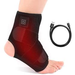 Heated Ankle Support Wraps Breathable Ankle Brace for Running Basketball Ankle Sprain Wrap Men Women, Left Right Foot Brace