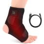 Heated Ankle Support Wraps Breathable Ankle Brace for Running Basketball Ankle Sprain Wrap Men Women, Left Right Foot Brace