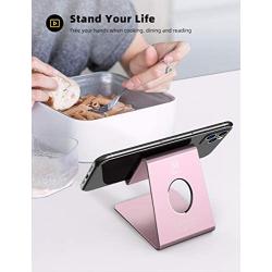 Cell Phone Stand, Lamicall Phone Cradle : Phone Dock, Holder Compatible with Android Smartphones, Phone 11 Pro XS Max XR X 6 6s 7 8 Plus 5 5s 5c, Used for Desk, Table, Night Stand - Rose Gold