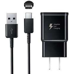 Fast Charger Compatible Samsung Galaxy S9 S9 Plus S8 S8 Plus S10 S10 Plus Note 8 Note 9, Adaptive Fast Charging Wall Charger Plug with USB Type C Cable Compatible Samsung Galaxy S8 S9 S10 Note 8 9 10