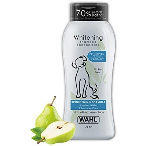 Wahl White Pear Brightening Shampoo for Pets – Whitening & Animal Odor Control with Silky Smooth Results for Grooming Dirty Dogs – 24 oz