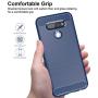 Aliruke Case for LG K51 Case with Tempered Glass Screen Protector[2 Pack], Slim Shockproof TPU Bumper Cover Flexible Lightweight Protective Phone Case for LG K51/LG Reflect/LG Q51, Blue