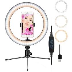 Cetoom 10-inch LED Ring Light, Mobile Makeup Fill Light, Mobile Phone Stand and Tripod Ring Light, Live Stand Ring Light kit